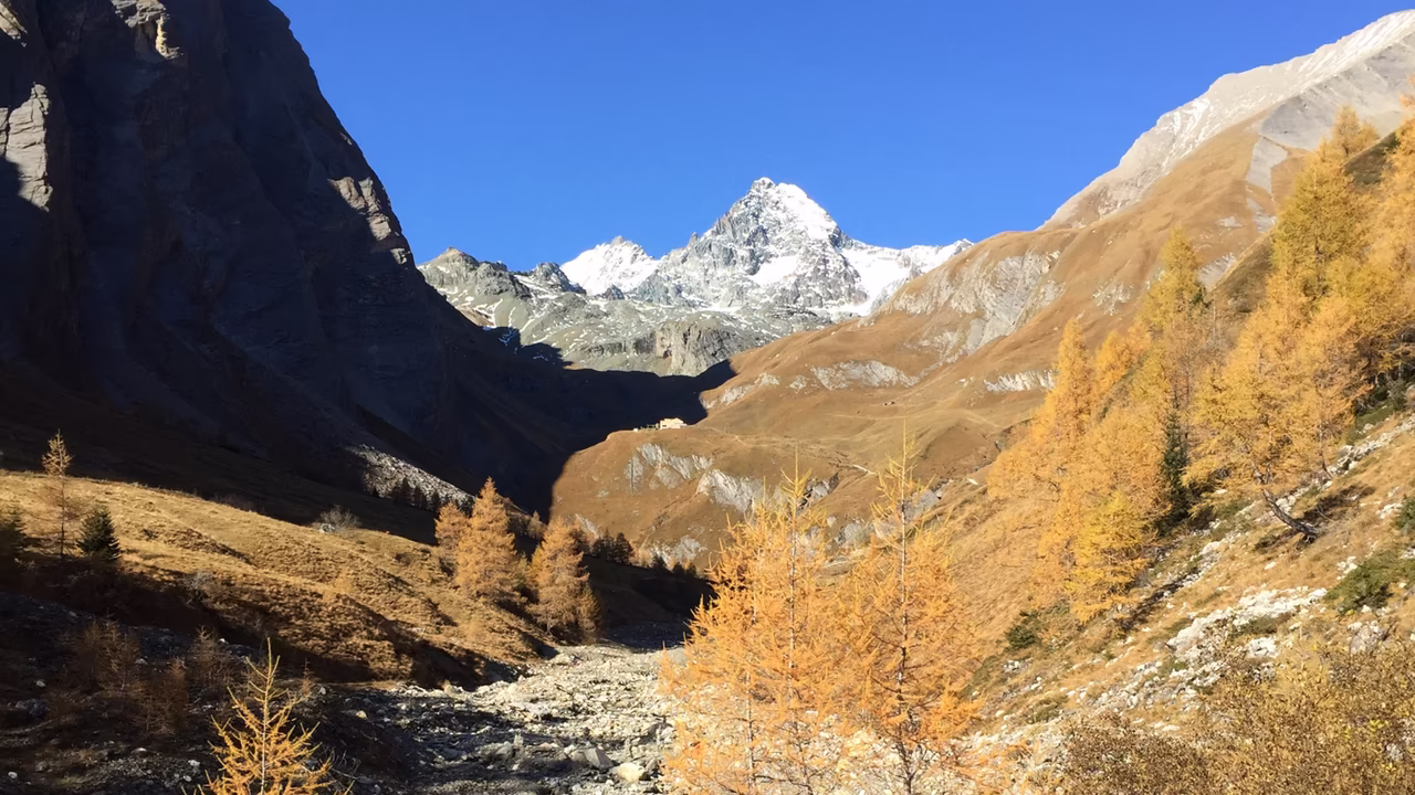 Ködnitztal im Herbst mit Blick auf den Großglockner