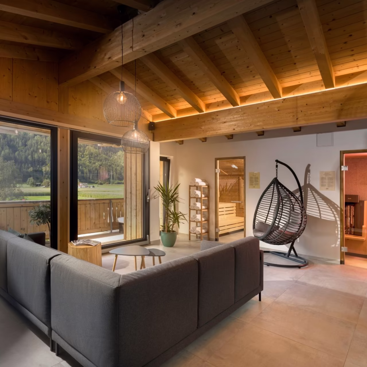 Unser neuer Wellnessbereich im Dachgeschoss des Dolomitenhof. © Martin Lugger